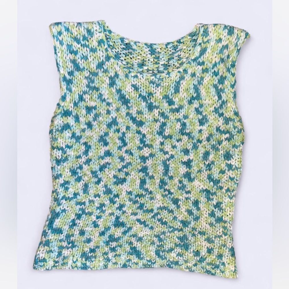 Y2K Sleeveless Multicolor Knit Top